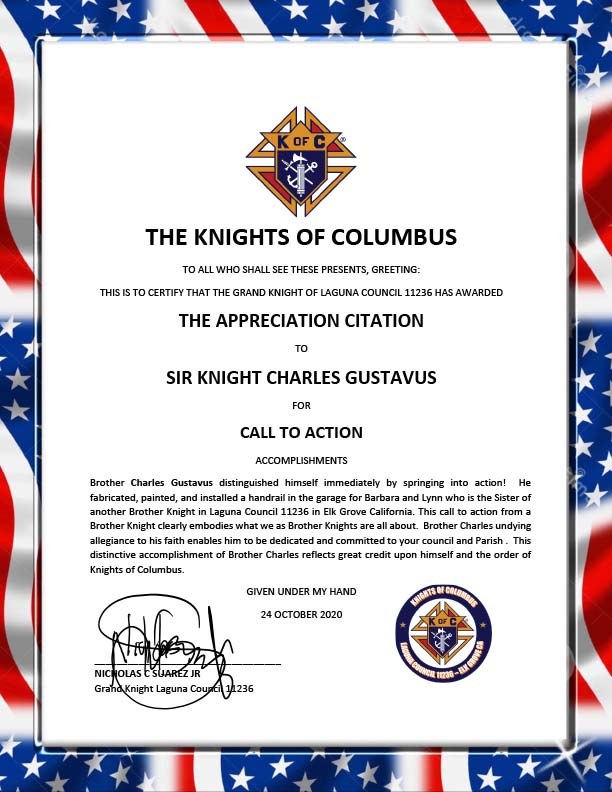 Appreciation Awards Citation 20201024 Gustavus