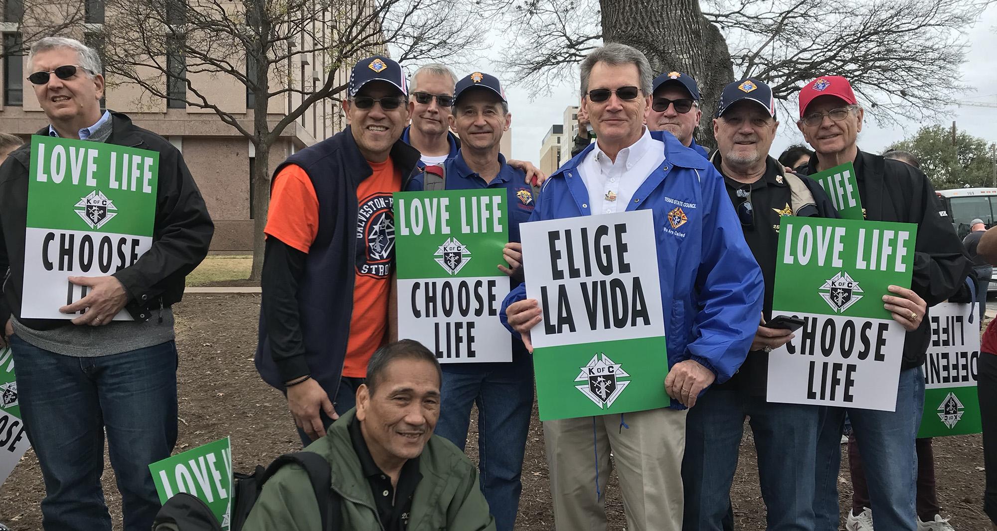 Council 6878 and Assembly 2517 attend the Texas March for Life on